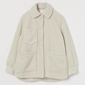 H&M Sherpa Shirt Jacket